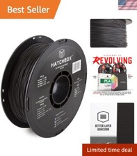 1.75mm Black PLA 3D Printer Filament - 1 KG Spool, Precision Accuracy /0.03mm