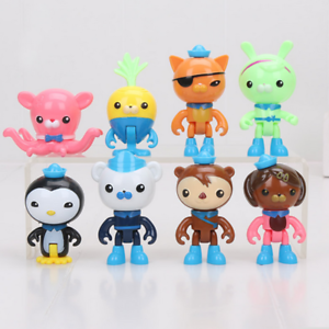 Set Of 8 Pcs Octonauts Figure Creature Peso Barnacles  Shellington Kids Toy Gift
