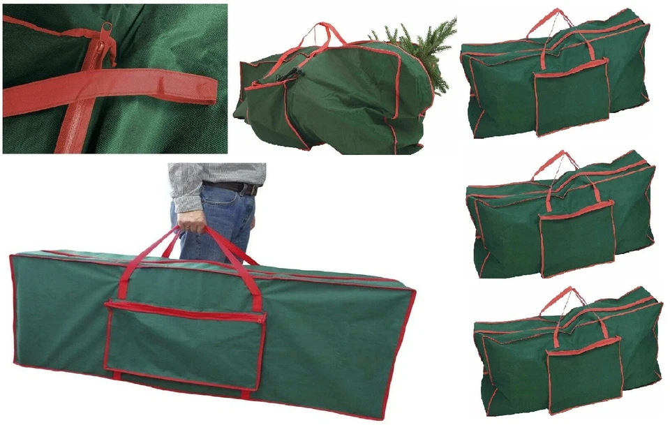 Xmas Large Christmas Tree Storage Bags Zip Up For Decoration Gift Tidy Organizer