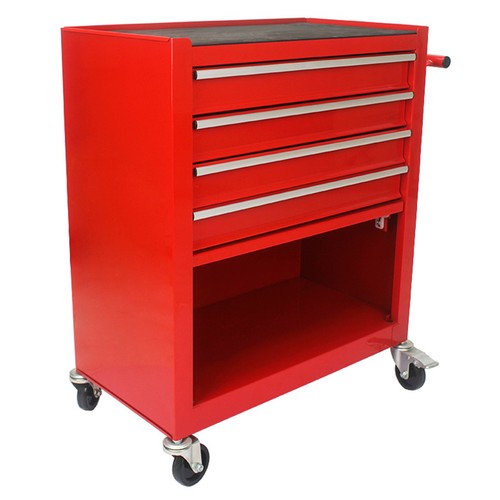 4 DRAWERS MULTIFUNCTIONAL RED TOOL CART WITH WHEELS - Picture 11 of 23