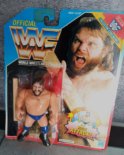 WWF Hasbro Jim Duggan 1 Hacksaw MOC Hogan WWE Wres...