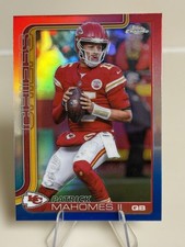 2025 Topps Chrome Patrick Mahomes Red White and Blue Refractor #148