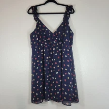 Madewell Floral Mini Sundress Women Size 10 Blue Girly 90s Spring Summer