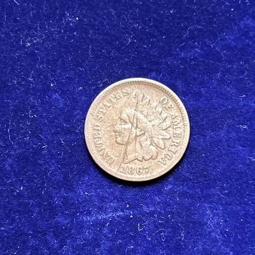 1867 P Indian Head Cent Penny  *VG DETAILS - VERY GOOD DETAILS* CJ