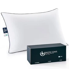  White Goose Down Fiber Bed Pillow, Hotel Collection Standard Size (Pack of 1)
