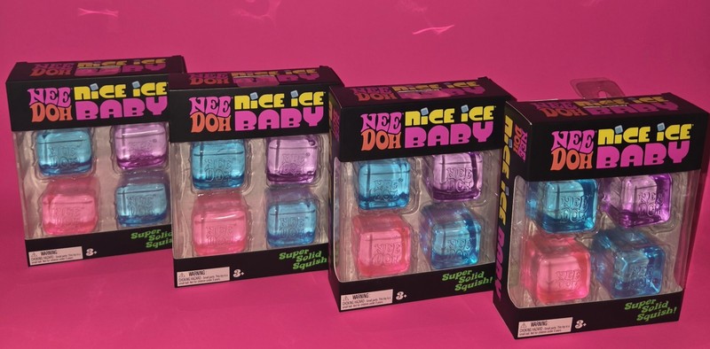 🔥Lot Of 4 Packs of 4 Nee Doh Nice Ice Baby Fidget Super Solid Squish