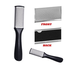 BLACK PEDICURE FOOT RASP FILE SCRUBBER HARD DEAD ROUGH SKIN CALLUS REMOVER 2SIDE