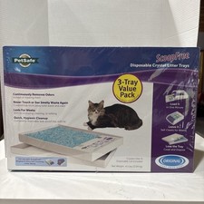 PetSafe Disposable Crystal Litter Tray - ScoopFree Light Fresh Scent 3-Pack