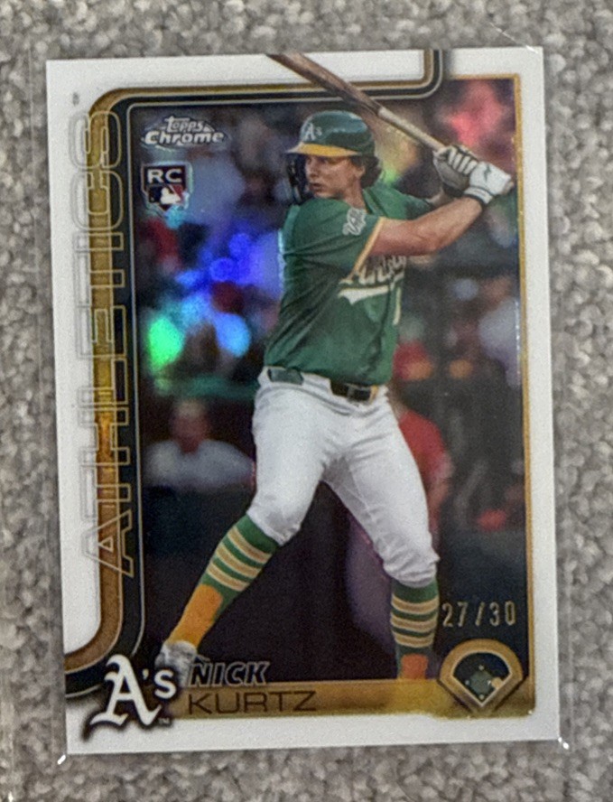 2025 Topps Chrome Update White Refractor #USC178 Nick Kurtz Rookie RC /30