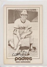 1977 San Diego Padres Schedule Cards Enzo Hernandez (Type I) h3a
