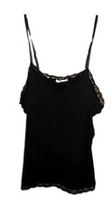 Black Lace-Trim Camisole Tank Top - Women's Size 2XL