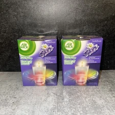 2 Lot AIRWICK Lavender & Chamomile COLOR CHANGING CANDLE Air Wick