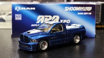 ZD GCD 1:64 Plating Blue RAM SRT-10 Pickup Truck Sports Model Diecast Metal Car