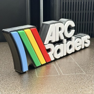 ARC Raiders 3D Printed Logo Display   Gaming Desk Decor   Multicolor PLA