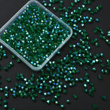 1000pcs 4 mm Bicone Crystal Beads Faceted Crystal Glass Beads Bulk for Jewelry M