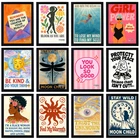 Vintage Motivational Poster Retro Happiness Life Print Decor Wall Art A5 A4 A3