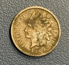 1909 Indian Head Cent - Vintage U.S Coin