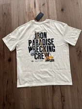 NWT Under Armour Mens Medium Project Rock Tools Heavyweight Tshirt Beige 1386911