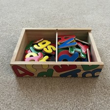 Melissa Doug Wooden Magnetic Alphabet, Letters Set of 52 Item 448 Age 3