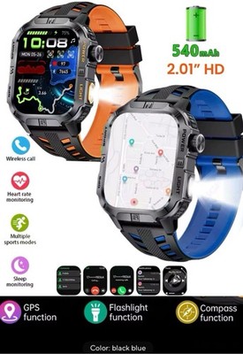 2.01  SMART WATCH Outdoor GPS Tracker 3ATM Sport & Health Management, BT5.3,Call