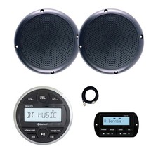 JBL PRV-175 Marine Bluetooth Receiver w/ Remote, Extension, 2x 5.25" Speakers
