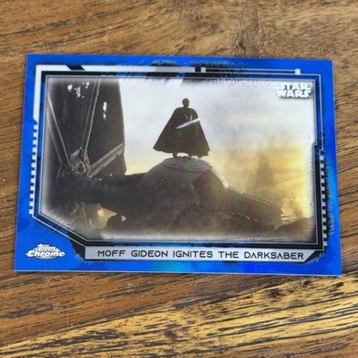 Moff Gideon Ignites Darksaber 2021 Topps Chrome Legacy Star Wars BLUE 67/99 #169