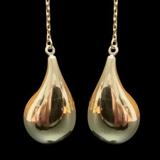 Beautiful 9ct Gold Teardrop Dangling Threader Earrings BRAND NEW & SEALED!