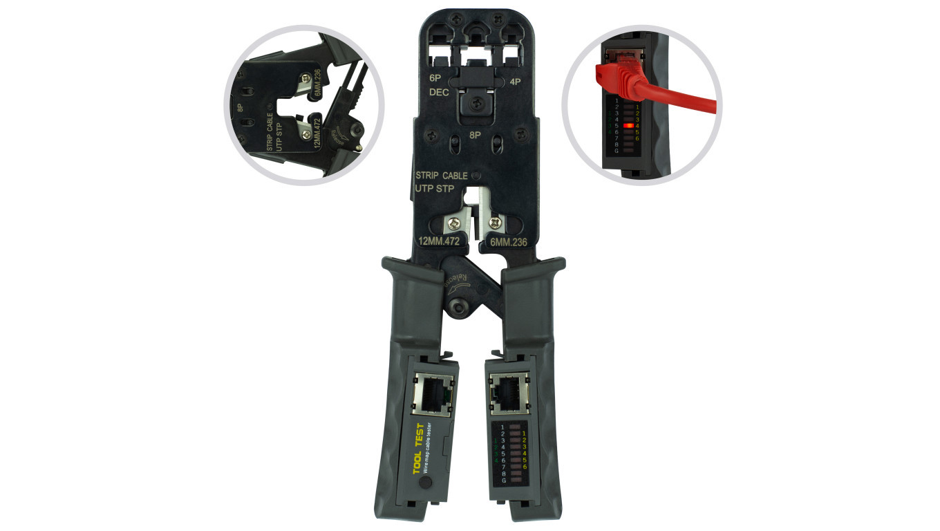 Поисковая система с модулями 8p6p4p для тестирования RJ45 UTPSTP NEKU 13990₽