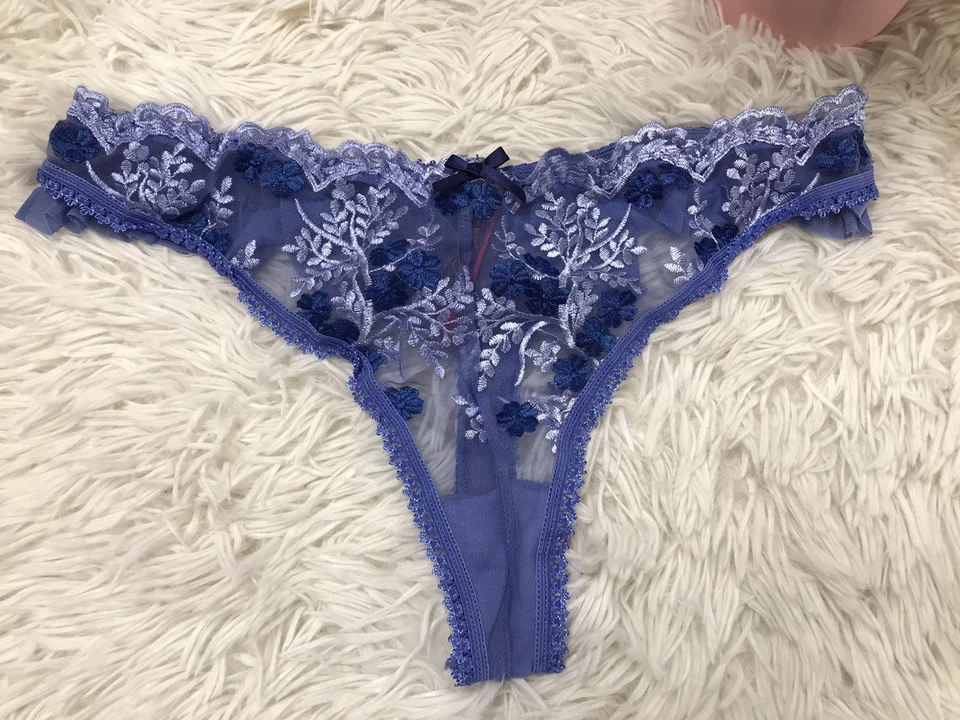 Women's SEVEN TIL MIDNIGHT thong lace Embroidere Flounce Panties sz 1X - 2X NWOT - Image 2 of 4