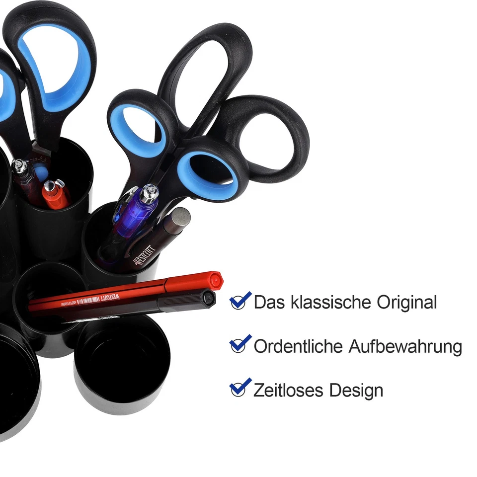 Stiftehalter Schwarz Moderner Schreibtisch Utensilien Organizer Büro Schule Uni - Bild 3 von 4