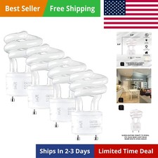 13Watt T2 Spiral CFL GU24 2 Prong Light Bulb Base 2700K 900lm - Approved 120v...