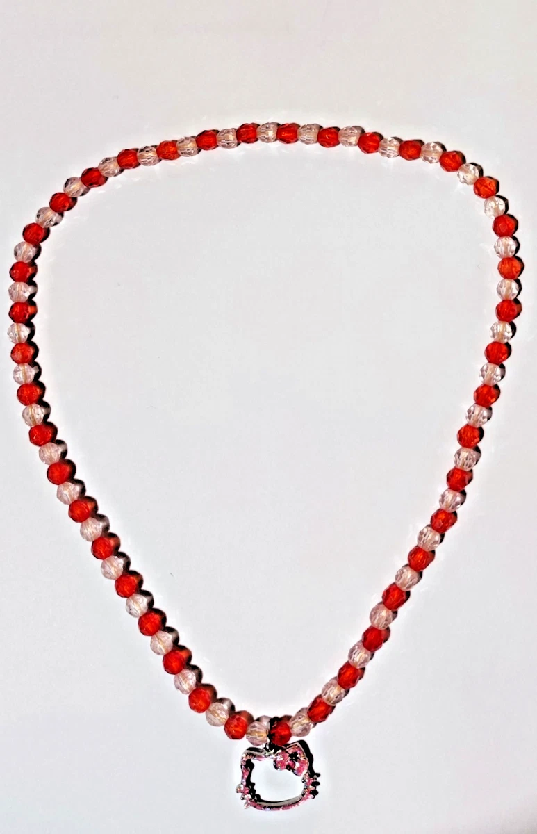 Collana Hello Kitty Con Ciondolo Cuore E Catena Latta – 11,5 Cm – Nuova - Foto 2