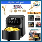 Black 6.2 QT Large Capacity Air Fryer 1500W Touch Screen Oven