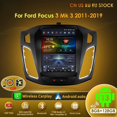 New 9.7'' Car Radio for Ford Focus 3 Mk 3 2011 2012 - 2019 2 Din Android 13 Video