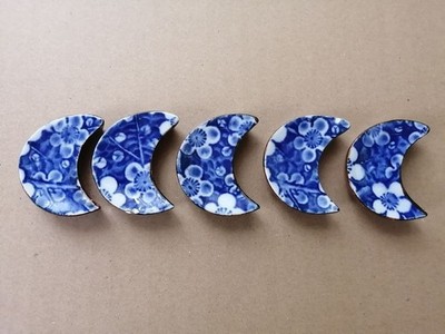Chopstick Rest Set of 5 Used, Some Chips and Scratches