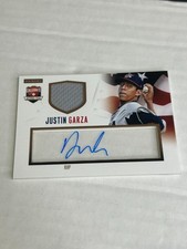 2014 Panini USA Box Set Justin Garza 38/99 Acetate Rookie Patch Auto E5