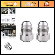 10AN Weld-On Bung Fitting, Stainless Steel, 2 Pcs, Fuel Tank Adapter, Durable Pa