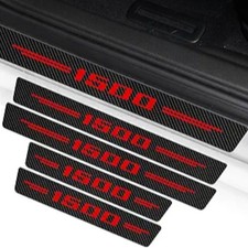 4Pcs Car Door Sill Protectors, Car Door Entry Guard Threshold Scratch Red