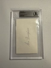 Ara Parseghian Signed Index Card Beckett Encapsulated Notre Dame Irish Coach