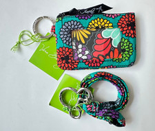 Vera Bradley Zip ID Case Lanyard Disney Mickey Mouse Magical Blooms New