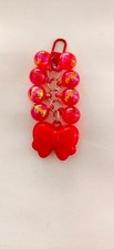 Lovely Red Ribbon Bow Pearl Beads Keychain: Cute Kawaii Bag Charm for Girls Gift