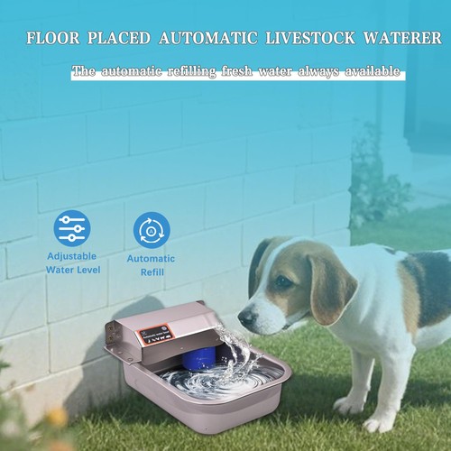 Automatic Dog Water Bowl, with Drainage System, Stainless Steel Auto Pet Wate... - Picture 4 of 7