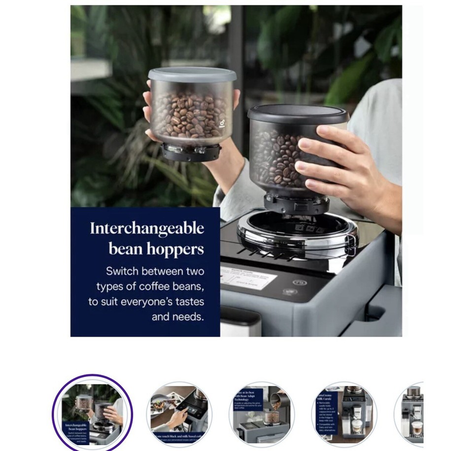 De'Longhi EXAM440.55.G Rivelia Bean to Cup Coffee Machine 1450 Watt