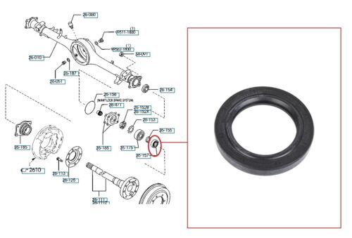 Hinterradlager AußEndichtung ID-48MM FüR Ford Ranger Pickup ER69 3.0TD Ab 2006-image