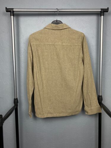 Folk Vintage Mens LINEN Knit Overshirt Jacket Size S - Picture 5 of 5