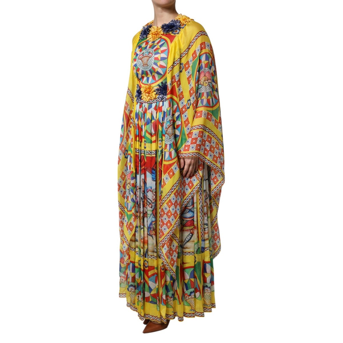 Dolce & Gabbana CK2324AV06687587 関税送料込 DOLCE & GABBANA Dress Multicolour Carretto Print Kaftan
