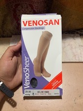 VENOSAN VenoSheer 20-30 MmHg Compression Stockings Silky Black Closed Toe Medium