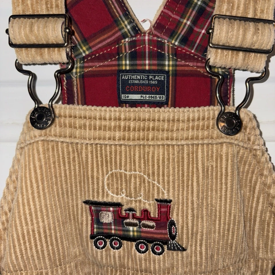 Mono de pana vintage auténtico lugar infantil talla 12 meses Foto 2 de 4