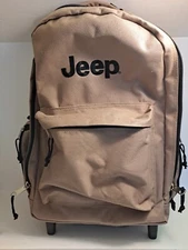 Tan JEEP rolling Backpack 20inches. Perfect For Travel