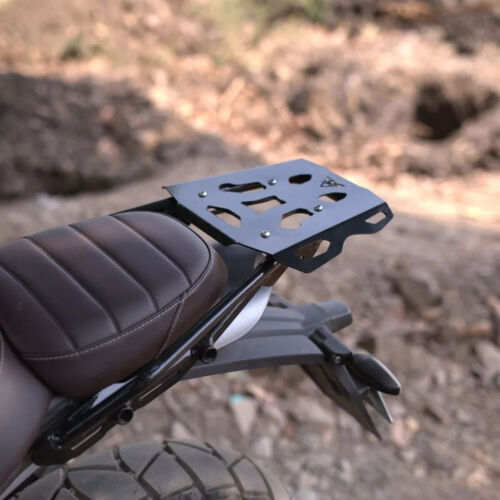 Fit For Triumph Scrambler 400X Top Rack with Rack Plate, Black - Picture 2 of 3